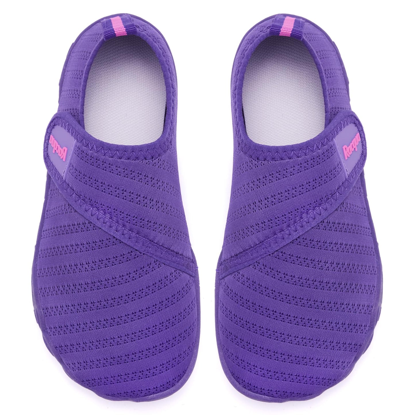 Racqua Girls Water Shoes Kids Boys Pool Beach Outdoor Sports Lightweigh Shoes Quick Dry Swim Breathable Non-Slip Shoes Purple Big Kid 1