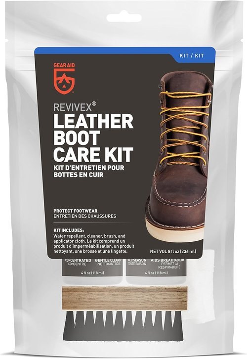 Gear AID Revivex Leather Shoe Cleaner Kit - Restore Sneakers & Boots | Includes Conditioning Soap