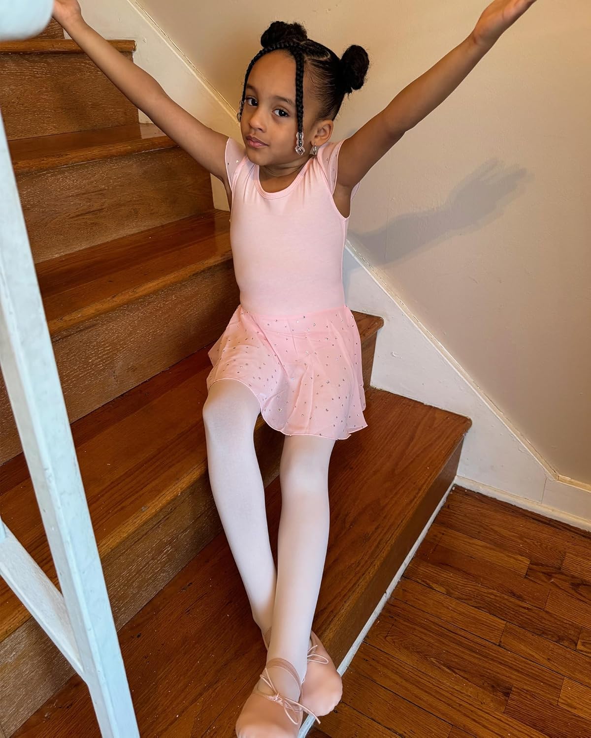 Stelle Girls' Ultra Soft Pro Dance Tights - Comfortable Ballet Footed Design | Sizes Toddler to Big Kid