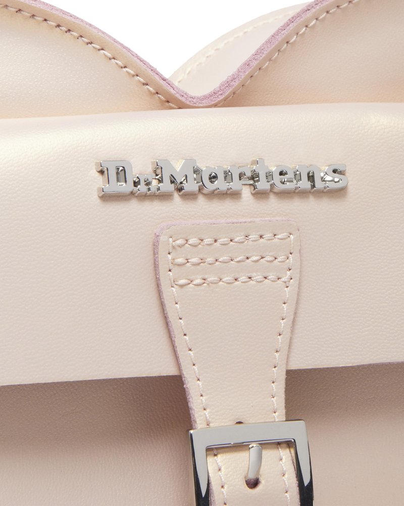 Dr. Martens Leather Heart Shaped Backpack, Powder Pink+Gold Shift