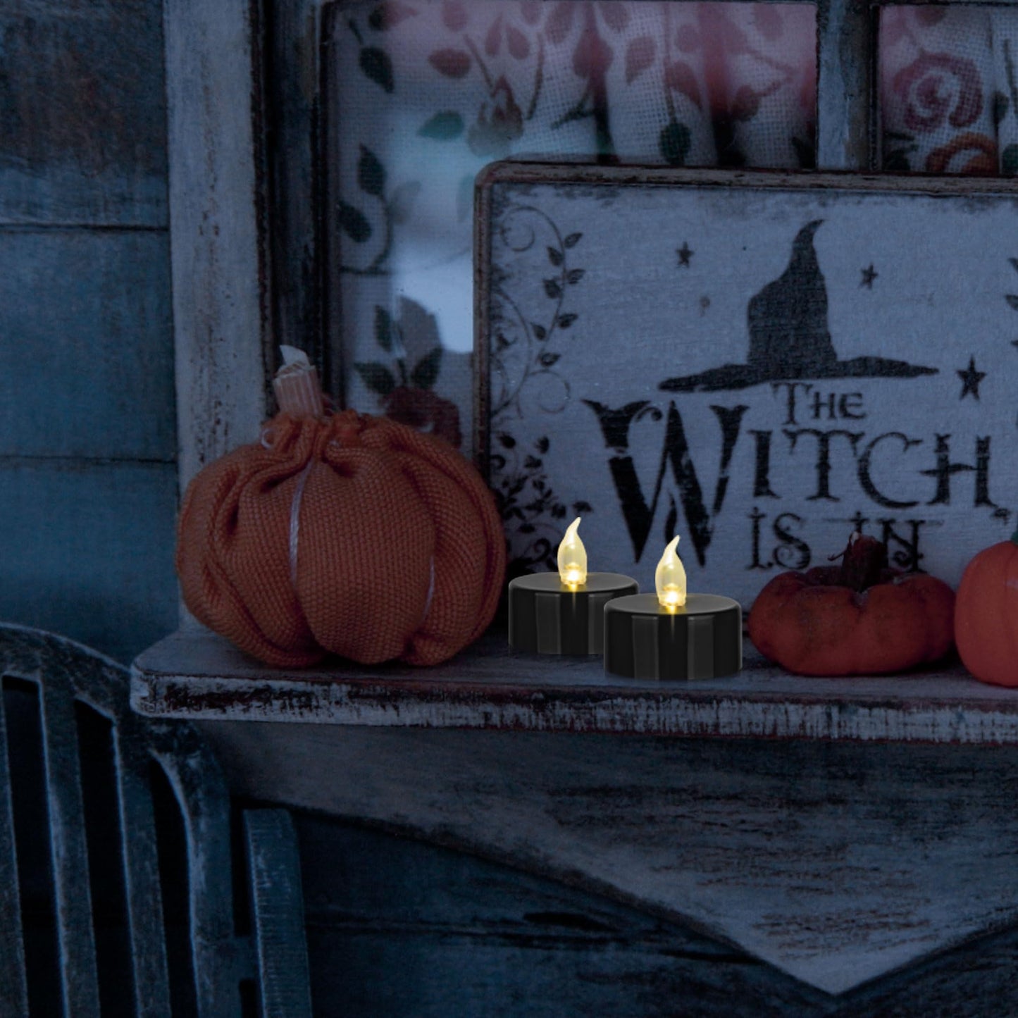 Nancia 24PACK Flameless LED Tea Lights Candles, Realistic and Bright Flickering Long Lasting 200Hours Battery-Powered, Ideal Party, Wedding, Birthday, Gifts Home Decoration Black