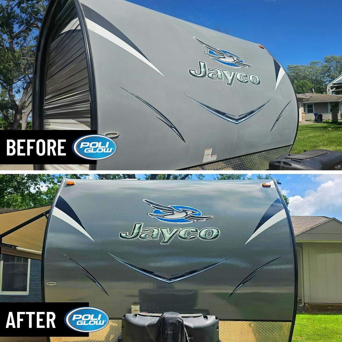 Poli Glow Deluxe Boat & RV Restoration Kit - Removes Oxidation & Seals - Restores High-Gloss Shine to Fiberglass & Gelcoat - Easy 6-in-1 System