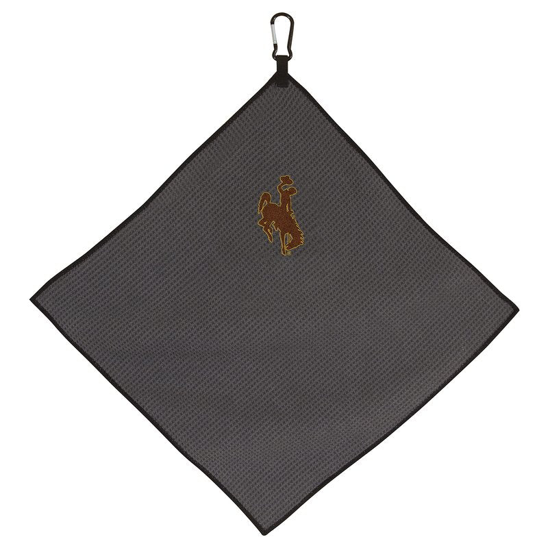 Team Effort Wyoming 15" x 15" Grey Microfiber Towel