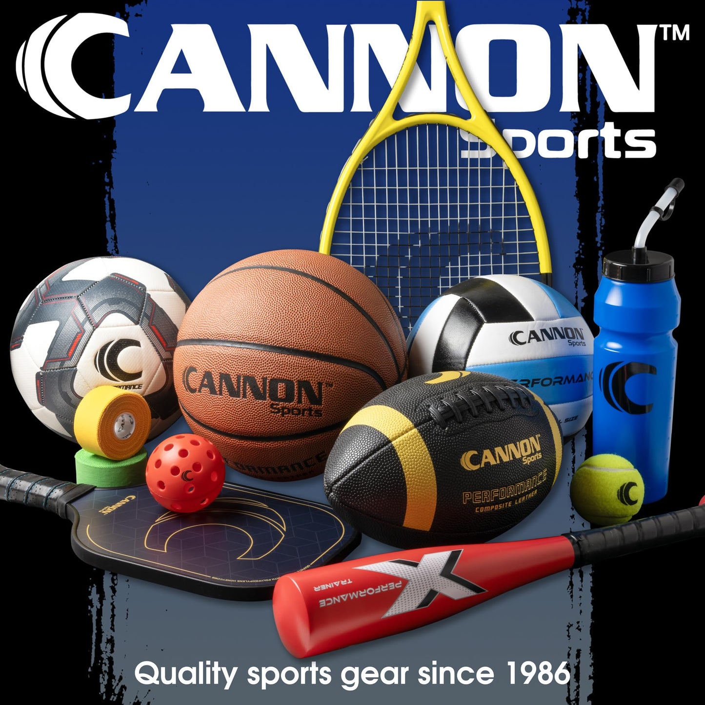 Cannon Sports 1 Liter Sports Water Bottle, BPA-Free, 34 Oz Capacity, Large Mouth, 2 lids (Straw and Squeeze), Great For Helmet Sports Such As Hockey, Lacrosse, Football, Boxing (Black)