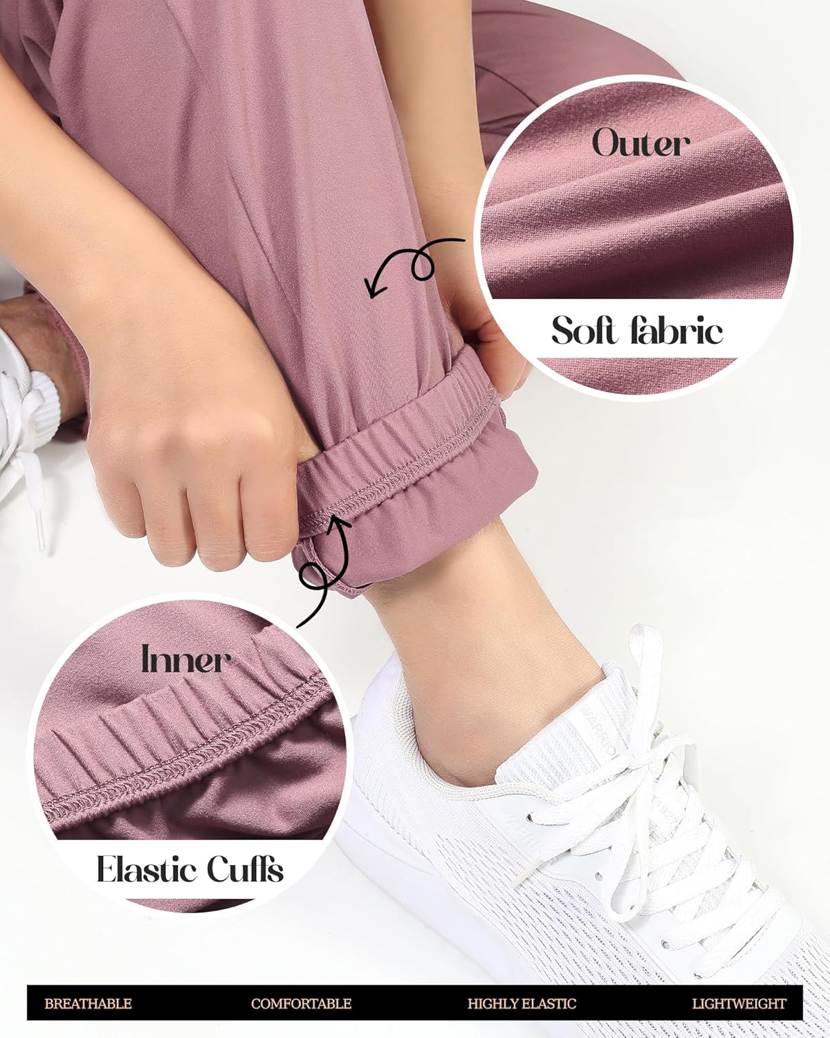 Mgput Women's Joggers - Ultra-Soft, Lightweight Sweatpants with Pockets for Gym & Jogging