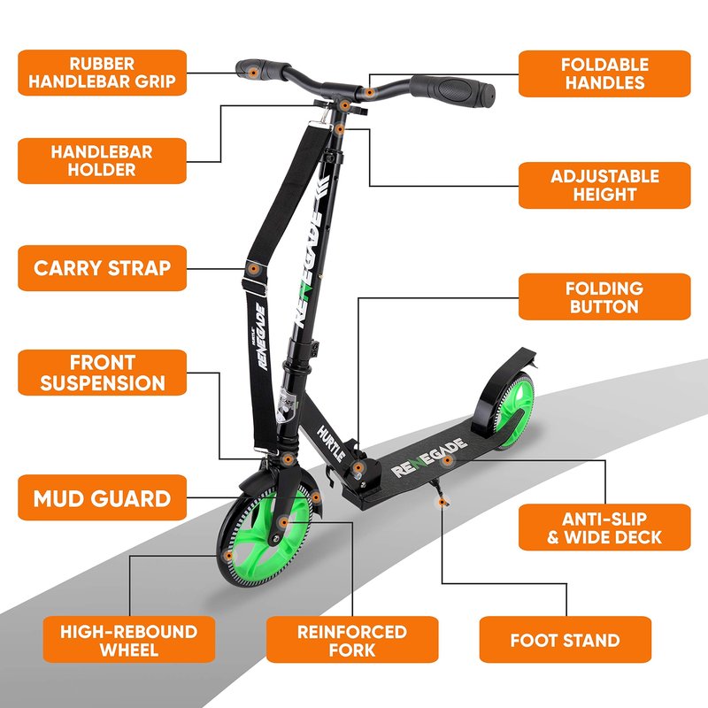 Hurtle Lightweight and Foldable Kick Scooter (HURTS56)