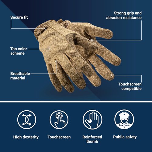 HexArmor Tactical Work Gloves - Law Enforcement Search Safety | HexBlue 2132 Series