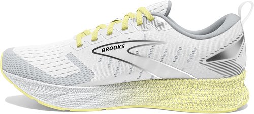 Brooks Women's Levitate 6 Running Shoes - Lightweight Comfort in White/Oyster/Yellow - Size 5 Medium