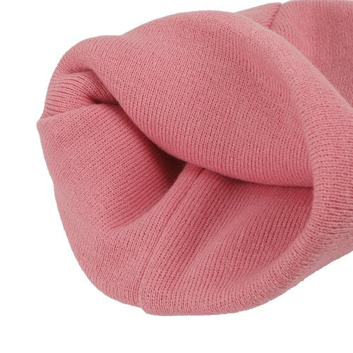 My Melody Embroidered Character Art Pink Cuff Beanie