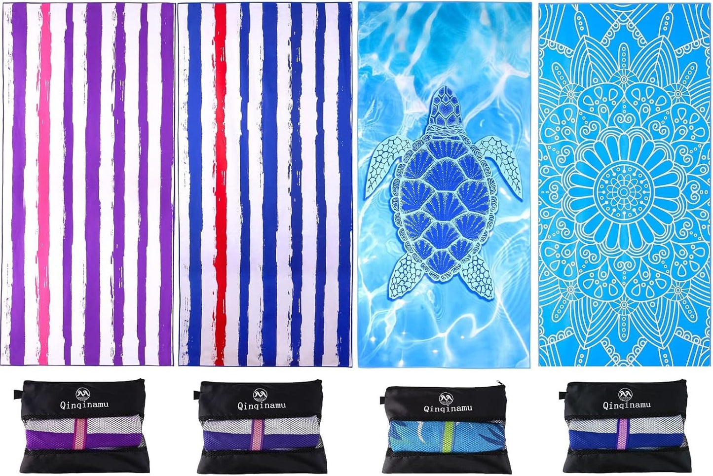 Skiennix Oversized Microfiber Beach Towels - XL Lightweight & Sand-Free | 71"x32" - Perfect for Travel & Yoga