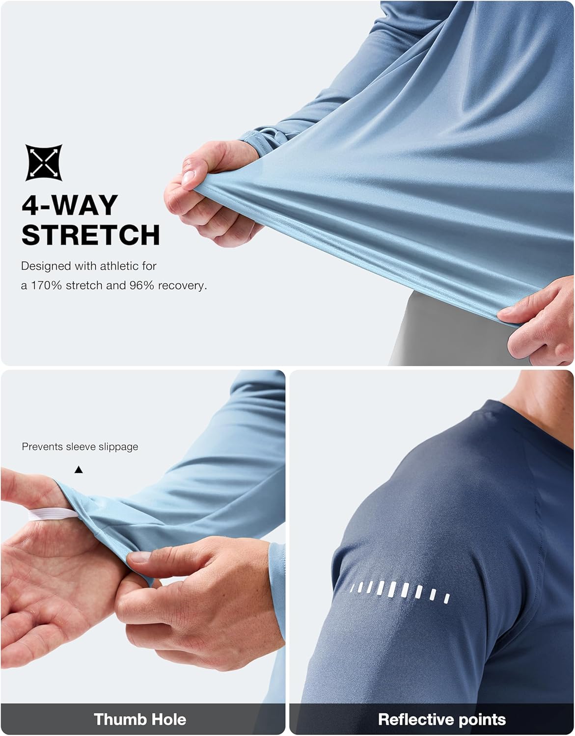 Skiennix Men's Long Sleeve Sun Protection Shirt - UPF 50+ | Lightweight & Comfortable