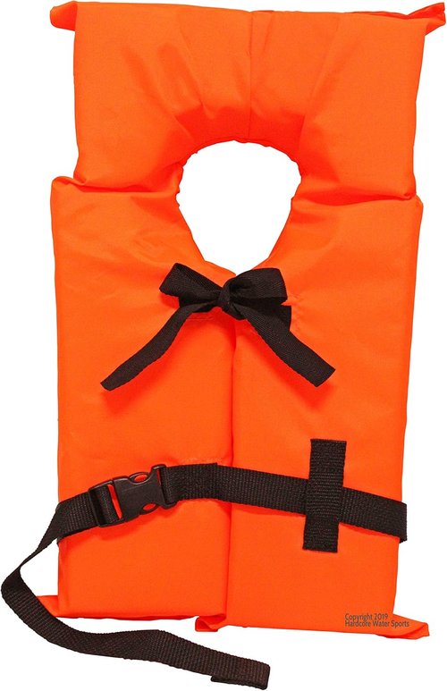 Coast Guard Approved Life Jackets | High Visibility Type II Keyhole Vest - 6 Pack Classic May West Style