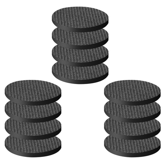 CHUNZEXI Non Slip Furniture Pads - 12 Premium Furniture Grippers Self Adhesive Rubber Furniture Feet, Anti Slide Furniture Hardwood Floor Protector for Keep Couch Stoppers (3 inch Round)