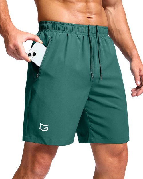 G Gradual Men's Athletic Running Shorts - Quick Dry with Zipper Pockets | Available in 5", 7", 9" Sizes