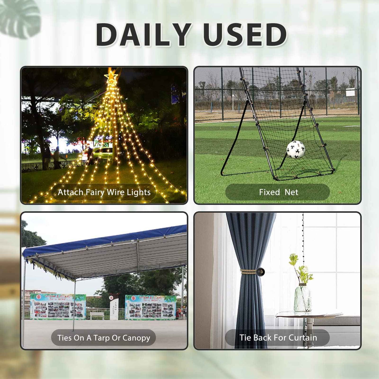 Ball Bungee Cords for Canopy 12 inch,50 pcs Tarp Bungee Tie Ball Cords for Canopy, Camping Tarp, Shelter,Cargo,Tent Poles UV Resistant