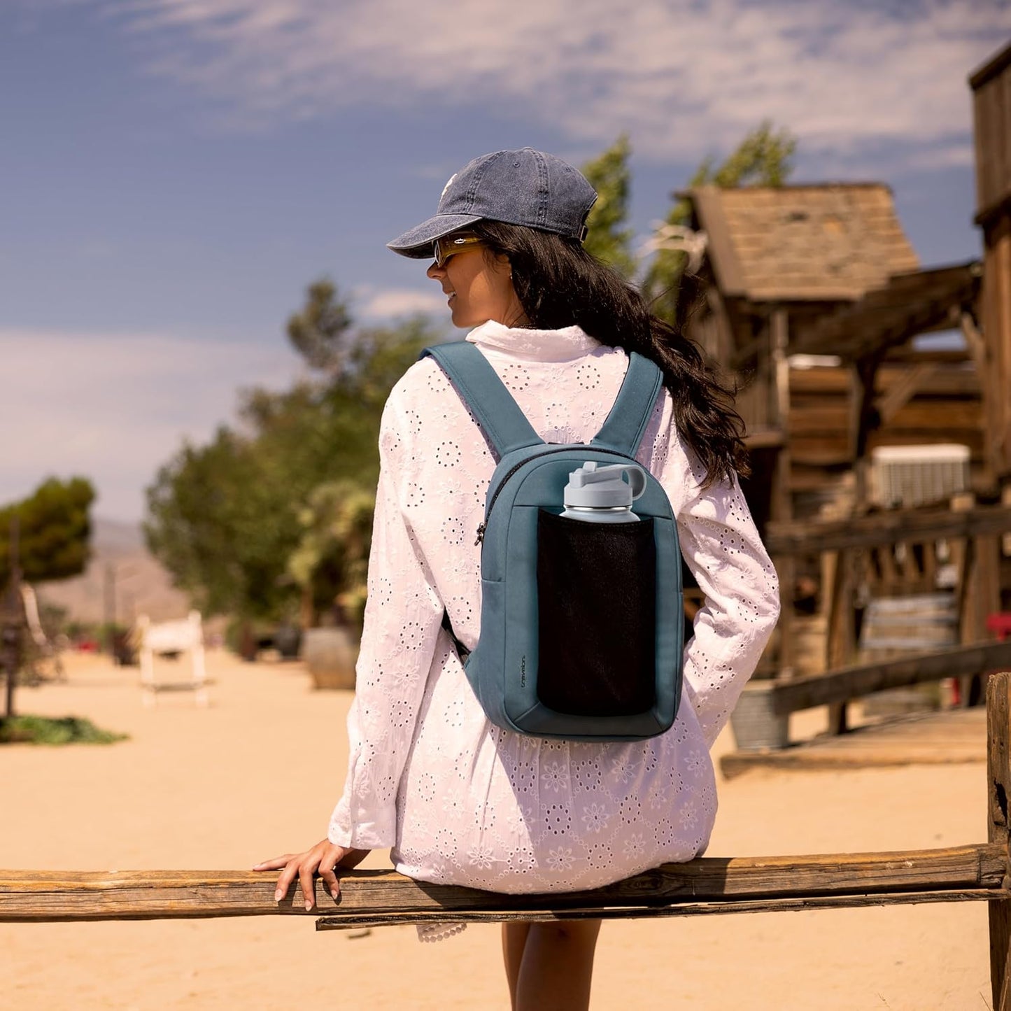 Travelon Anti-Theft Small Backpack - XL Water Bottle Pocket for Secure Travel & Convenience