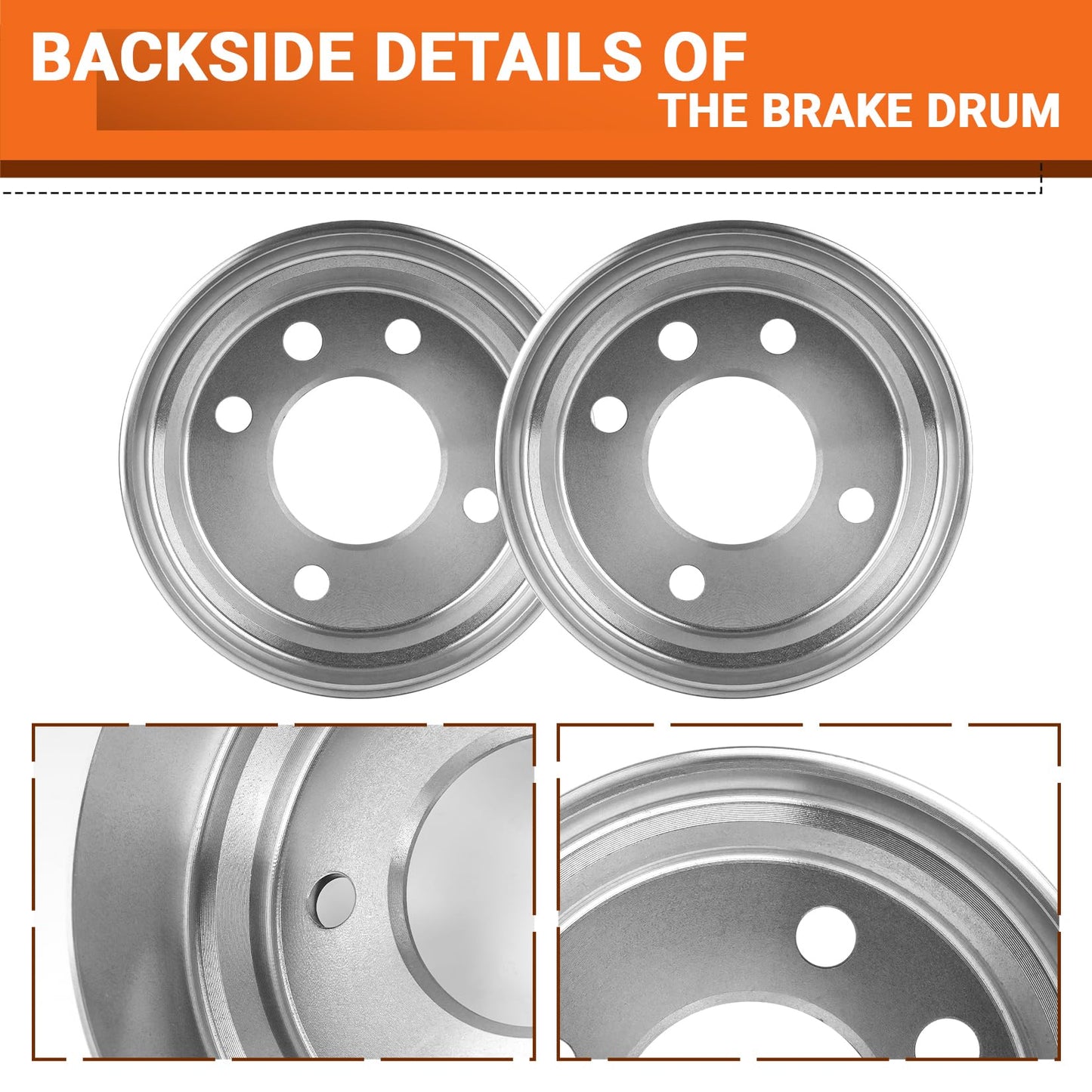 DRIVE UP Golf Cart Brake Hub Drum with Brake Shoes and Brake Spring Kit fit Club Car DS 1981-1994 Models, Replaces OEM 1011137 101146302 101816301