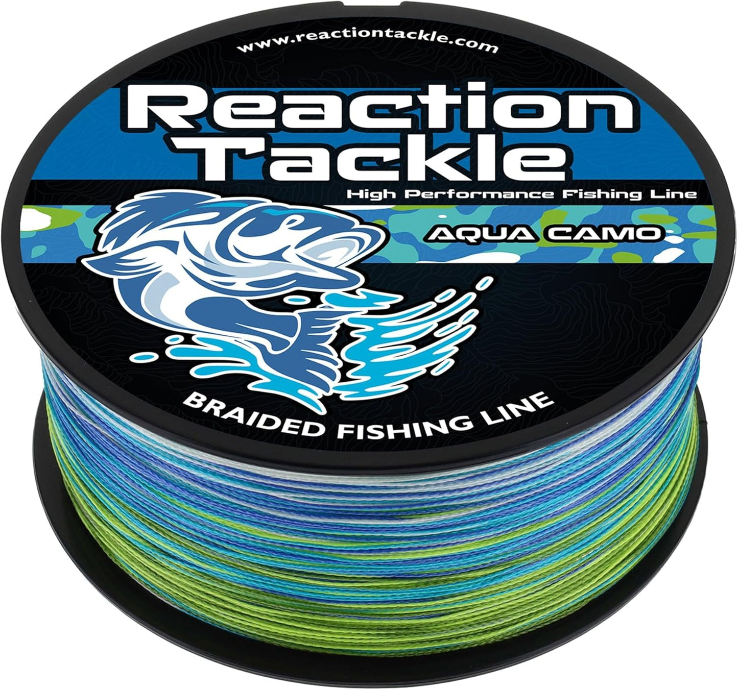 Reaction Tackle Braided Fishing Line - Pro Grade Power for Saltwater & Freshwater - High Visibility Colored Braid