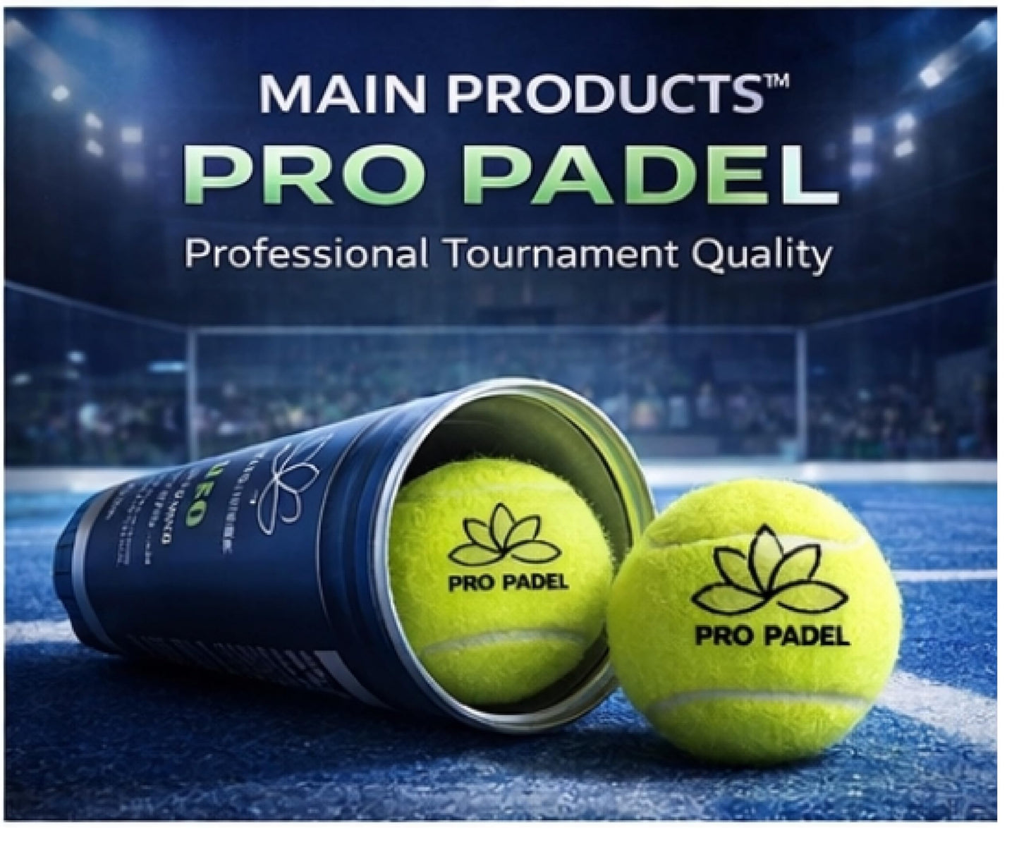 Main Products Pro Padel Balls - 2 Pack (6 Balls) - Pressurized Padel Balls - Premium Natural Rubber Core - 47% Wool Felt - Professional Tournament Quality - Consistent Bounce - for All Courts.