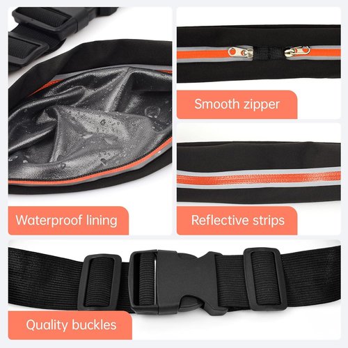 JUMAHE Slim Running Belt - Lightweight Phone Holder Fanny Pack for All Cell Phones | Orange