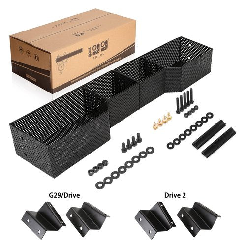 10L0L Golf Cart Front Basket for Yamaha G29/Drive & Drive 2, Dash Storage Box Metal Mesh Tray Organizer