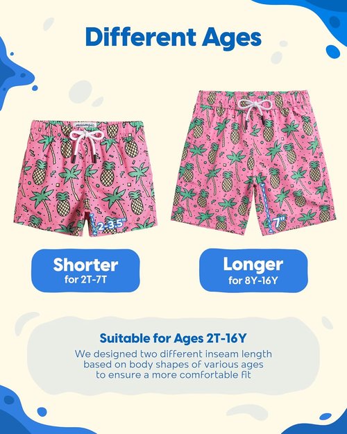 Maamgic Boys Swim Trunks - Comfortable Toddler Bathing Suit | Stylish Swim Shorts for Little Boys
