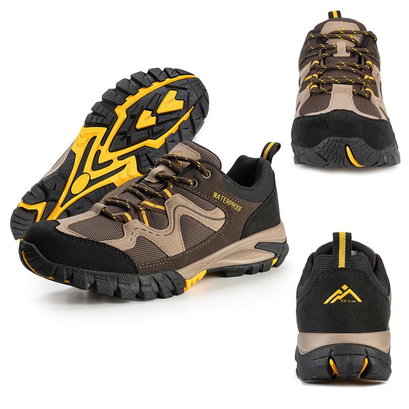 CC-Los Women's Lightweight Waterproof Hiking Shoes for Walking, Outdoor & Climbing Dark Brown Size 8.5
