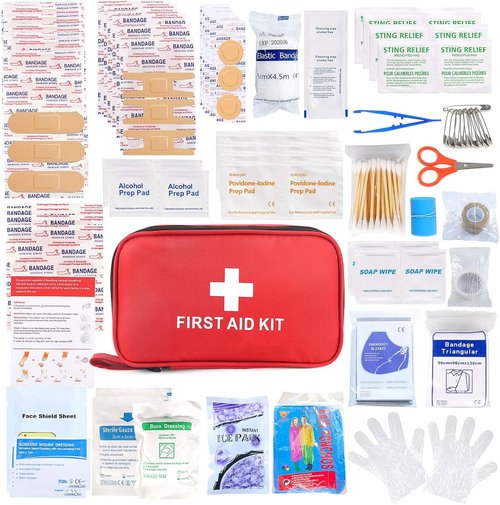 First Aid Kit - 194-Piece Emergency Survival Kit for Hiking, Camping, Vehicle & Home Use