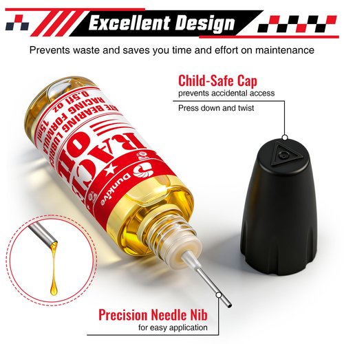 Dunkive Skateboard Bearing Lube, Super Smooth Longboard Bearing Oil for Skateboards, Longboards, Scooters and Roller Skates (2 Pack)