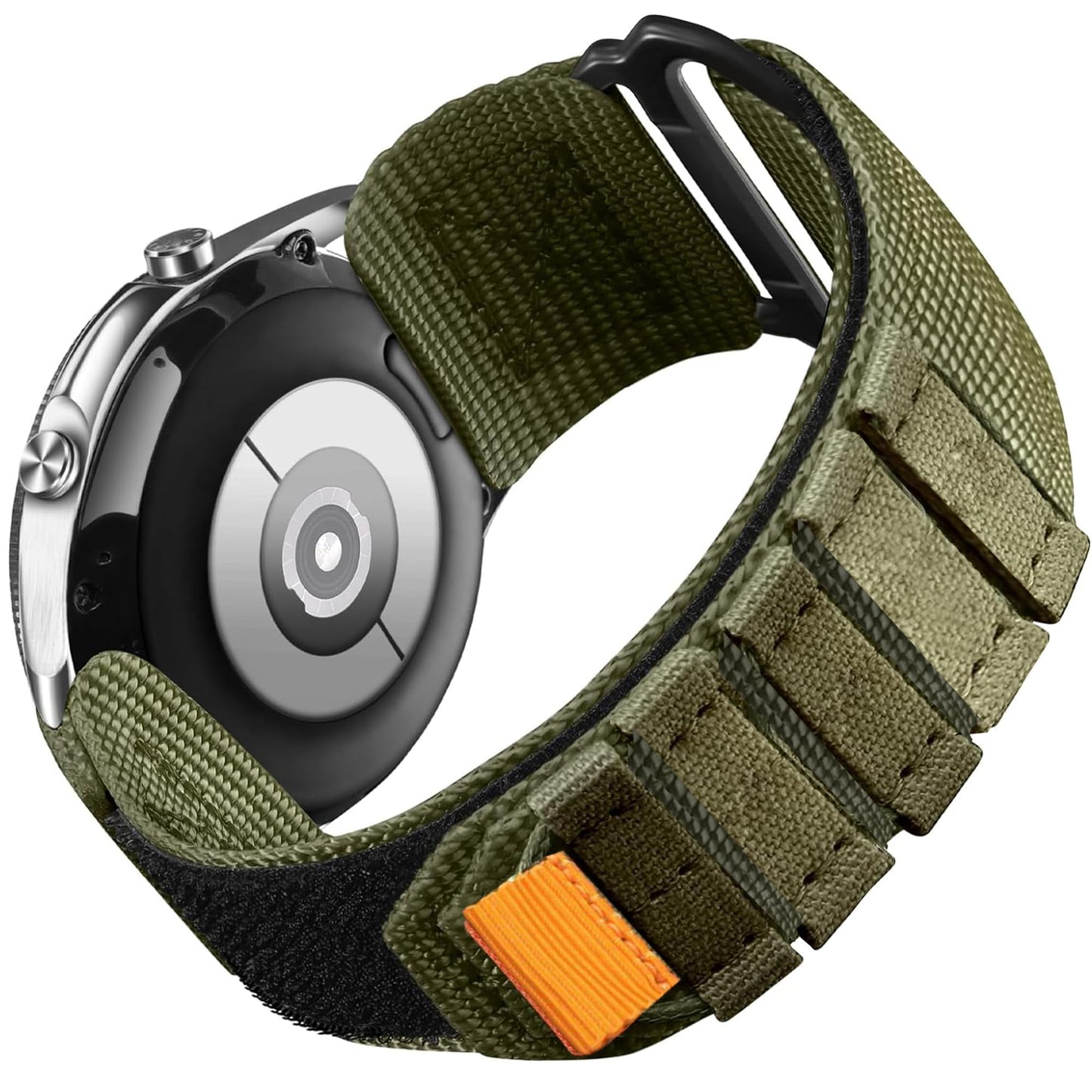 Compatible with Garmin Forerunner 970 bands, Quick Release Rugged Nylon Sports Strap with Woven Loop DesignCompatible with Garmin Forerunner 970 (Cross Nylon-Green)