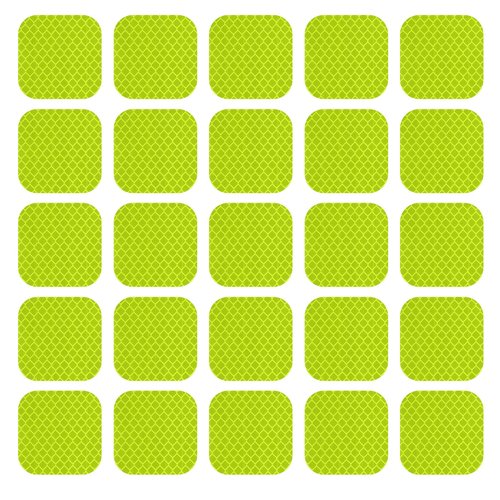 PATIKIL Reflective Stickers, 30 Pcs Safety High Visibility Reflective Sticker Waterproof Driveway Reflectors for Bicycle, Motorcycle, Fluorescent Green (Square)