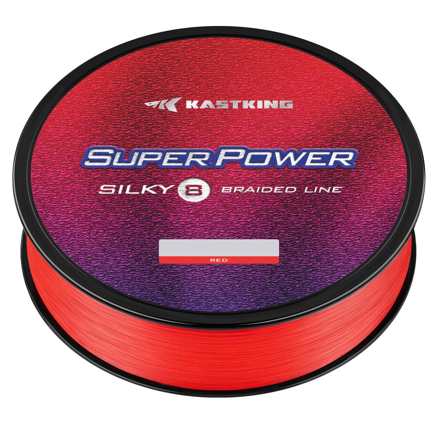 KastKing Superpower Silky8 Braided Fishing Line, Red, 8 Strands, 50 LB, 300 Yds