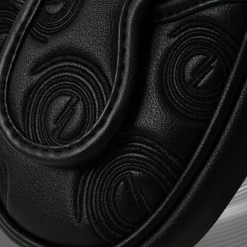 Golf Putter Cover Mallet Magnetic Closure Black/Red Swirl Heel-Shaft Putter Headcover