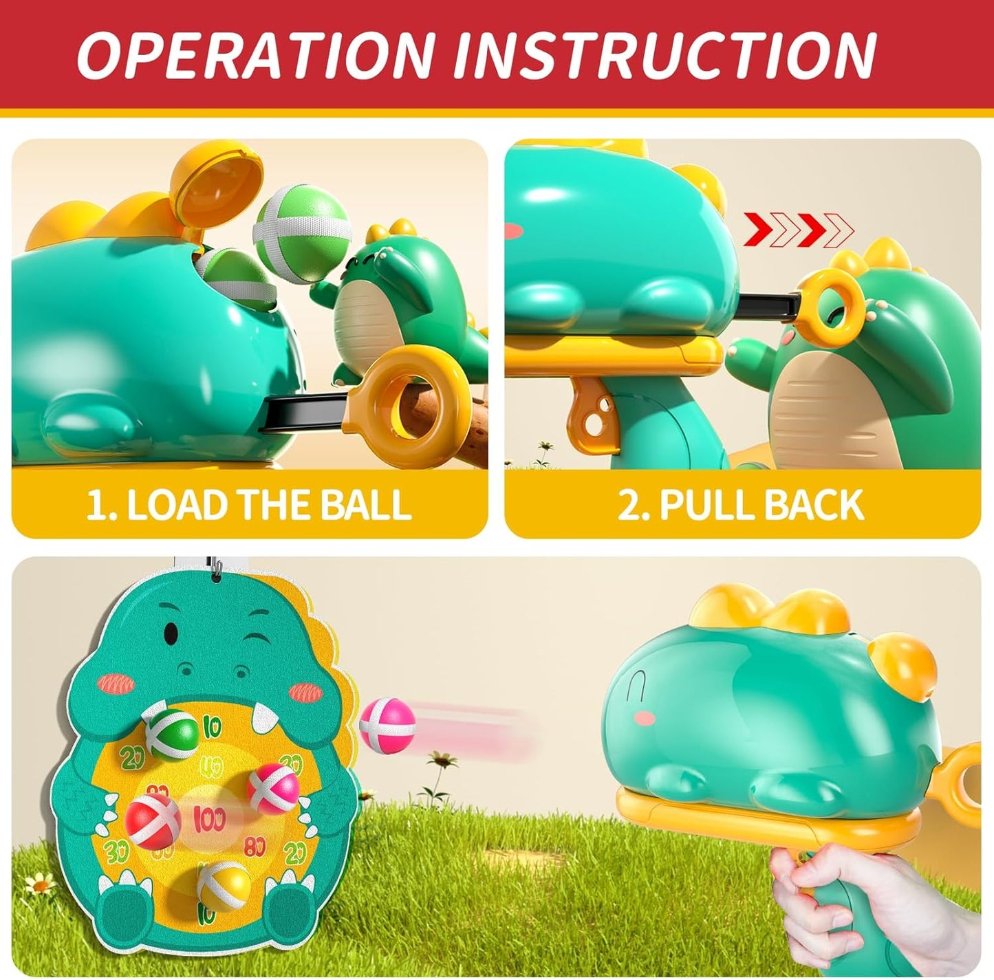 Bennol Outdoor Dinosaur Dart Shooting Game - Fun Indoor & Outdoor Toy for Kids Ages 3-8