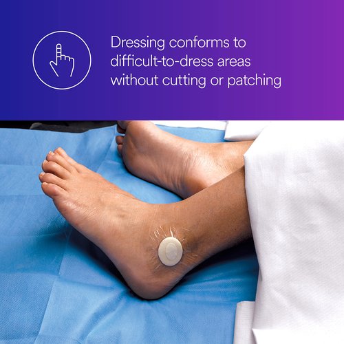 3M™ Tegaderm™ High Performance Foam Adhesive Dressing 90614, Mini Oval 10 BG/CTN 4 CTN/CS