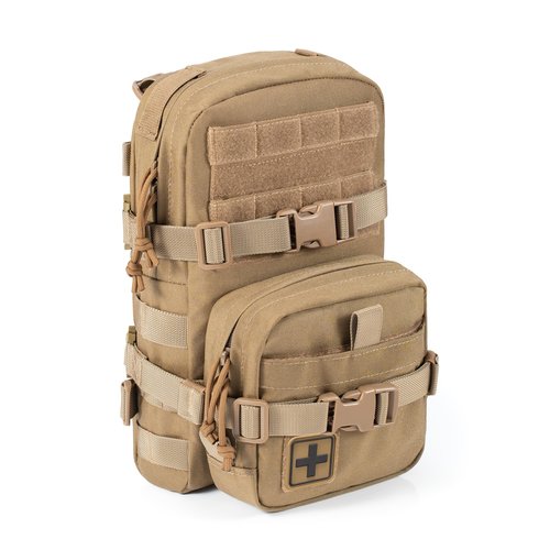 CLTAC Tactical Small MOLLE Hydration Pack Outdoor Water Bladder Carrier Pack for Vest Backpack (Coyote Brown)