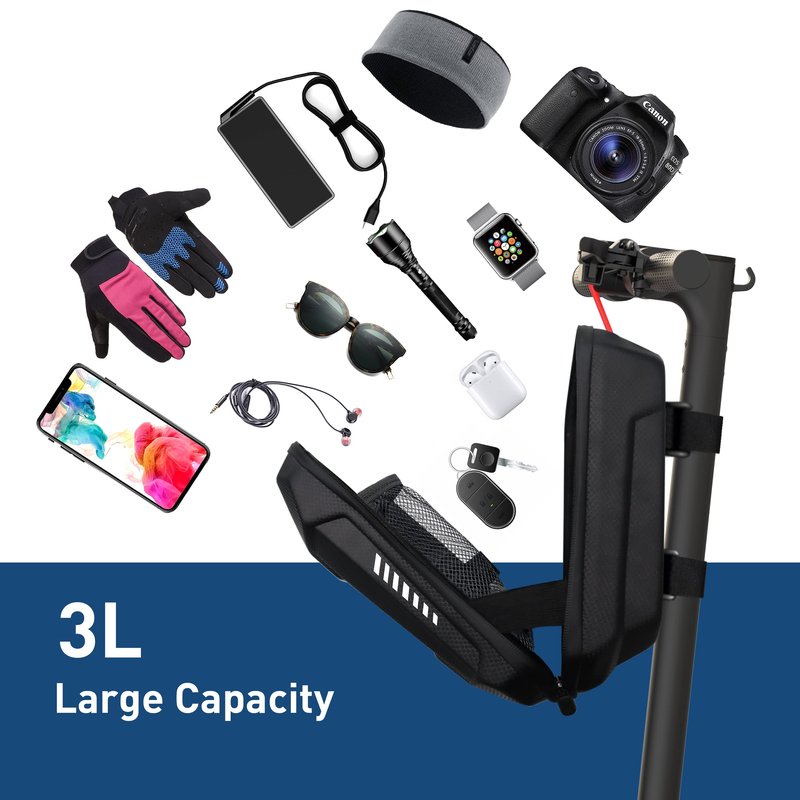 Hiboy Waterproof and Stable Handlebar Bag for Electric Scooter/Electric Bike/Bicycle/Motorcycle,3L Large Capacity
