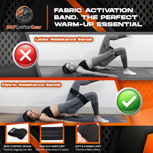 Ankle Resistance Bands with Cuffs & Bonus Fabric Resistance Bands for Working Out – Home Workout Set for Legs, Glutes, Yoga, Pilates, Rehab, Strength Training Women & Men – Includes Bag & Guide