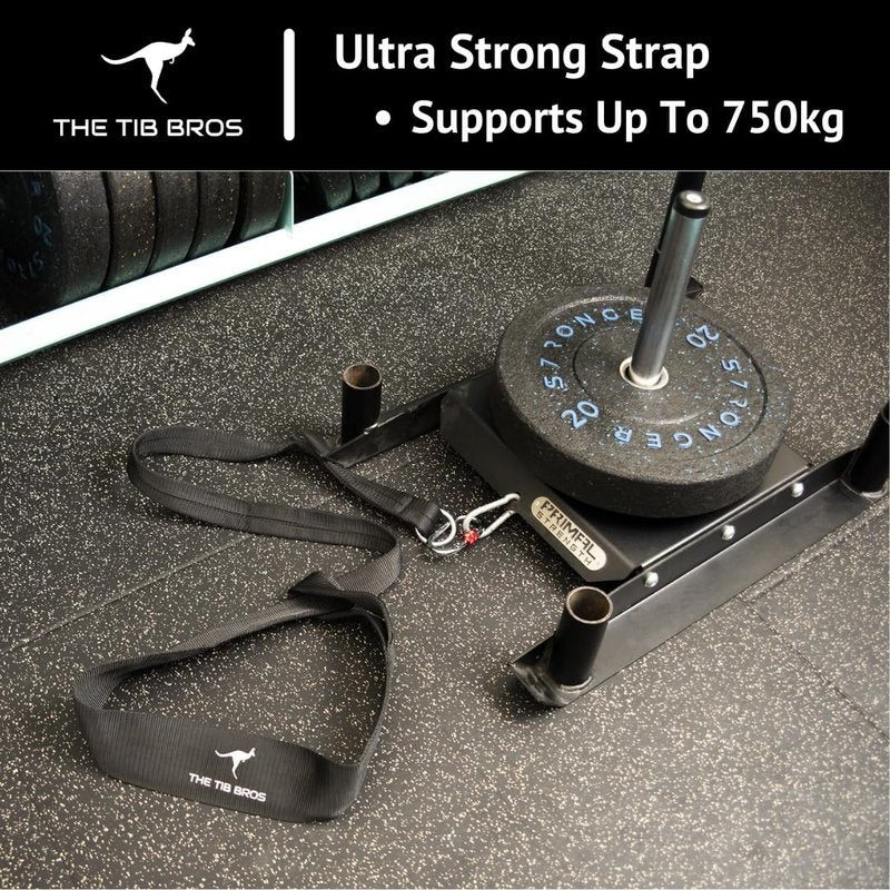 Tib Bros Premium Sled Strap- 8ft Long Belt for Backwards Sled Dragging, ATG Workouts