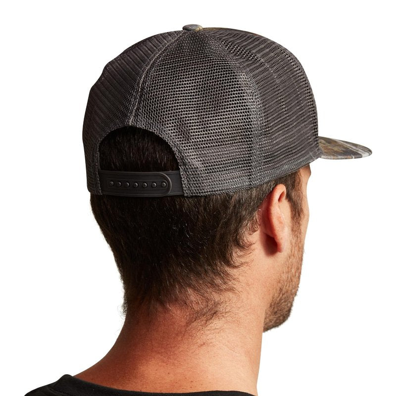 SITKA Trucker Hat - Adjustable Outdoor Camo Snap Back Hat for Men, Optifade Waterfowl Timber, One Size Fits All