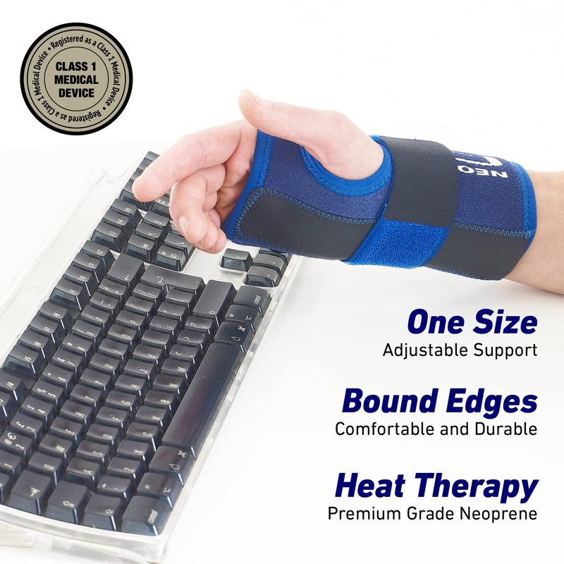 Neo-G Stabilized Carpal Tunnel Wrist Brace - Tendonitis Wrist Brace - For Arthritis, Tendonitis, Joint Pain, Sprains - Adjustable Compression - Left Hand - Class 1 Medical Device