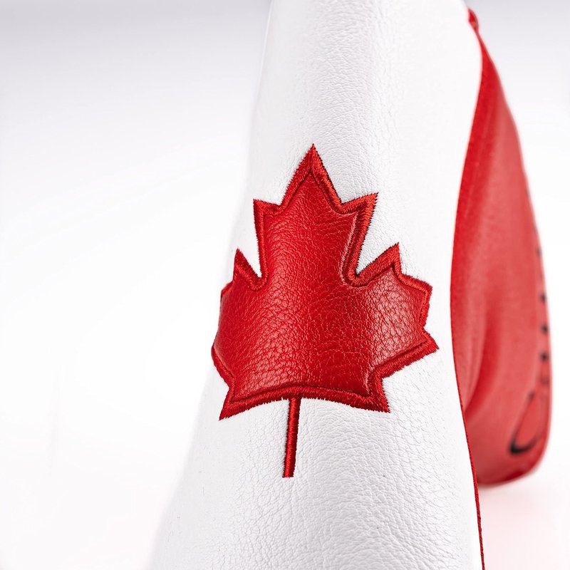 Pins & Aces Canada Head Cover - Premium, Hand-Made Leather, Headcover - Maple Leaf Styled, Tour Quality Golf Club Cover - Style and Customize Your Golf Bag (Blade)