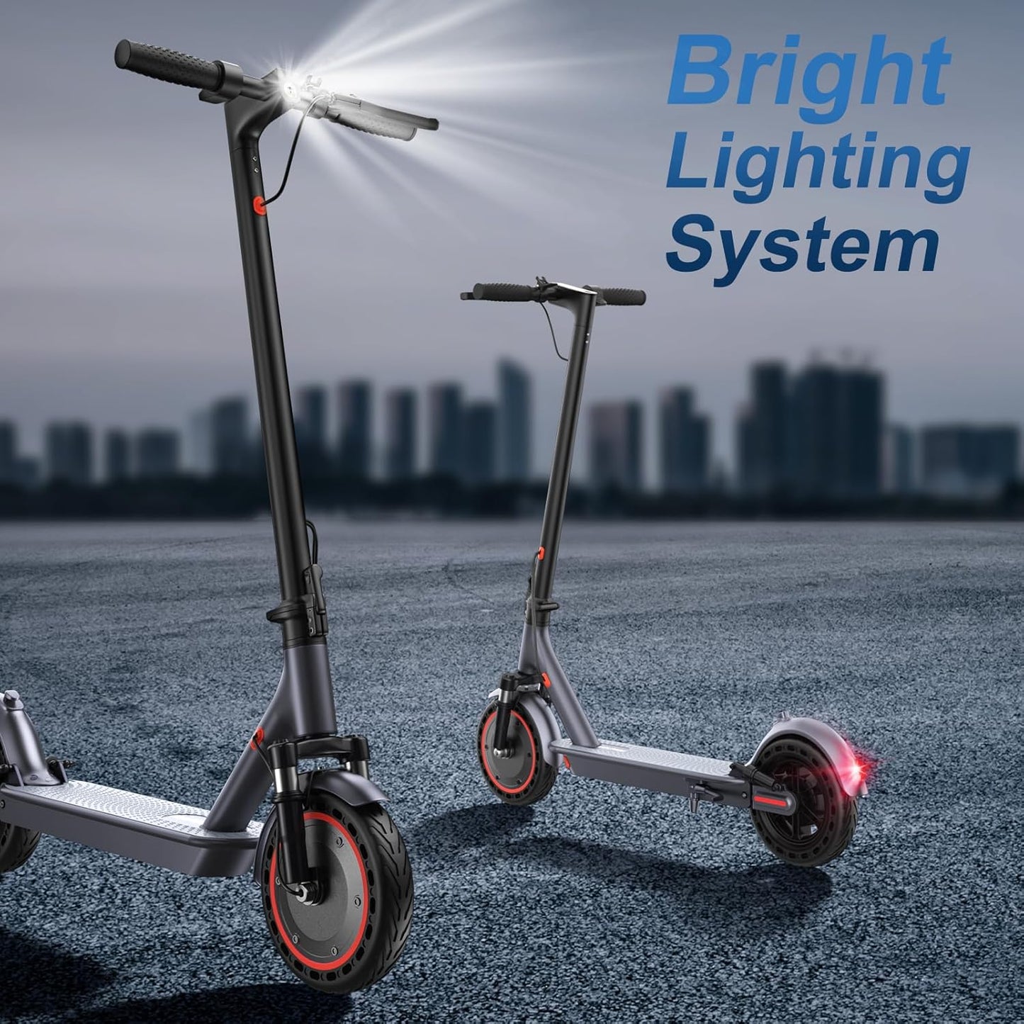 VOLPAM Electric Scooter - Dual Suspension, 19/22MPH, 500W/800W Motor, Long Range 60/40/31/23 Miles, Max Load 264 lbs