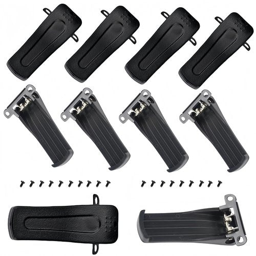 10Pack Belt Clip Compatible with Baofeng BF-888S BF-666S BF-777S with RETEVIS H-777 Walkie Talkie Two Way Radio(with Screws)