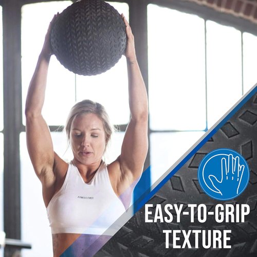 Fitness First Slam Ball - Easy-to-Grip Sand-Filled Medicine Ball for Weight Training | Available in Multiple Weights