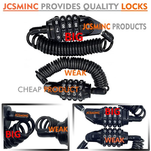 Jiaxitek Motorcycle Helmet Lock, Portable Password Combination Security Lock 59 Inch Cable Lock for Bicycle Motorbike Suitcase and Luggage