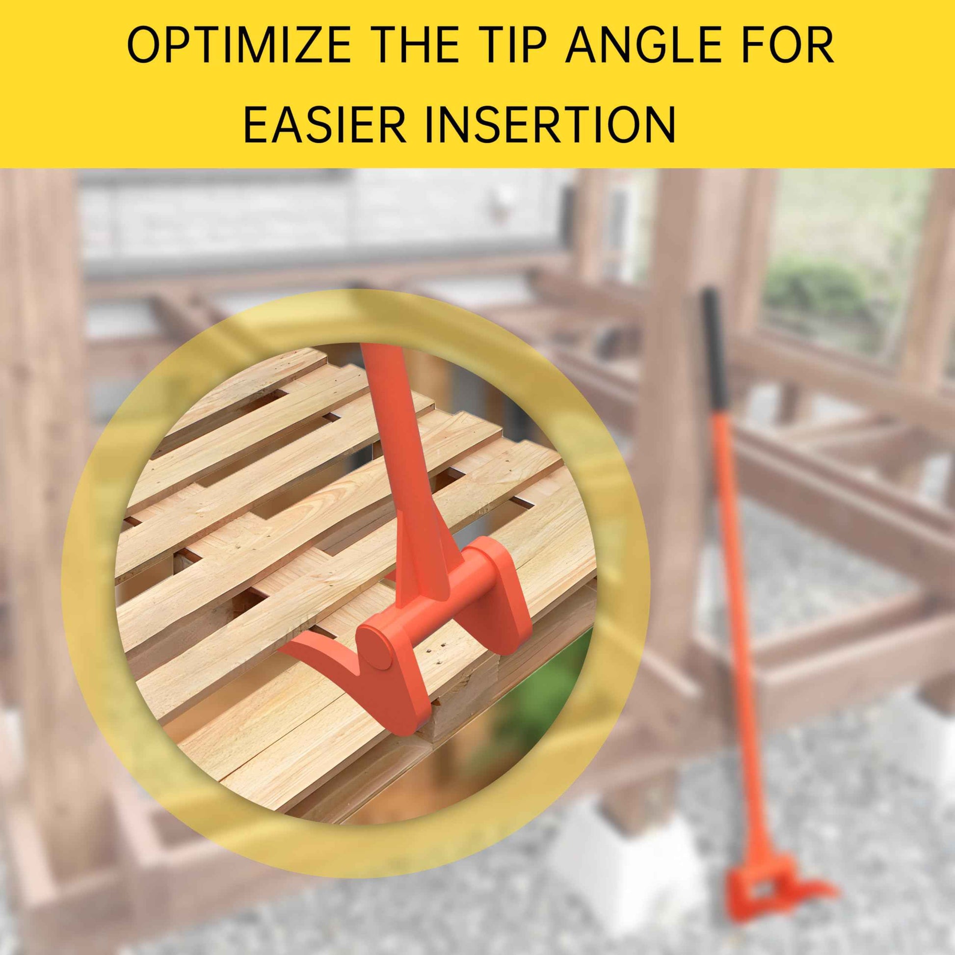 Upgrade ZOOKASEA Pallet Buster 50" with Handle, Heavy Duty Deck Board Removal Tool, Non-Slip Grip Wrecking Pry Bar, Multi-Purpose Breaker for Efficient Removal, Renovation and Construction