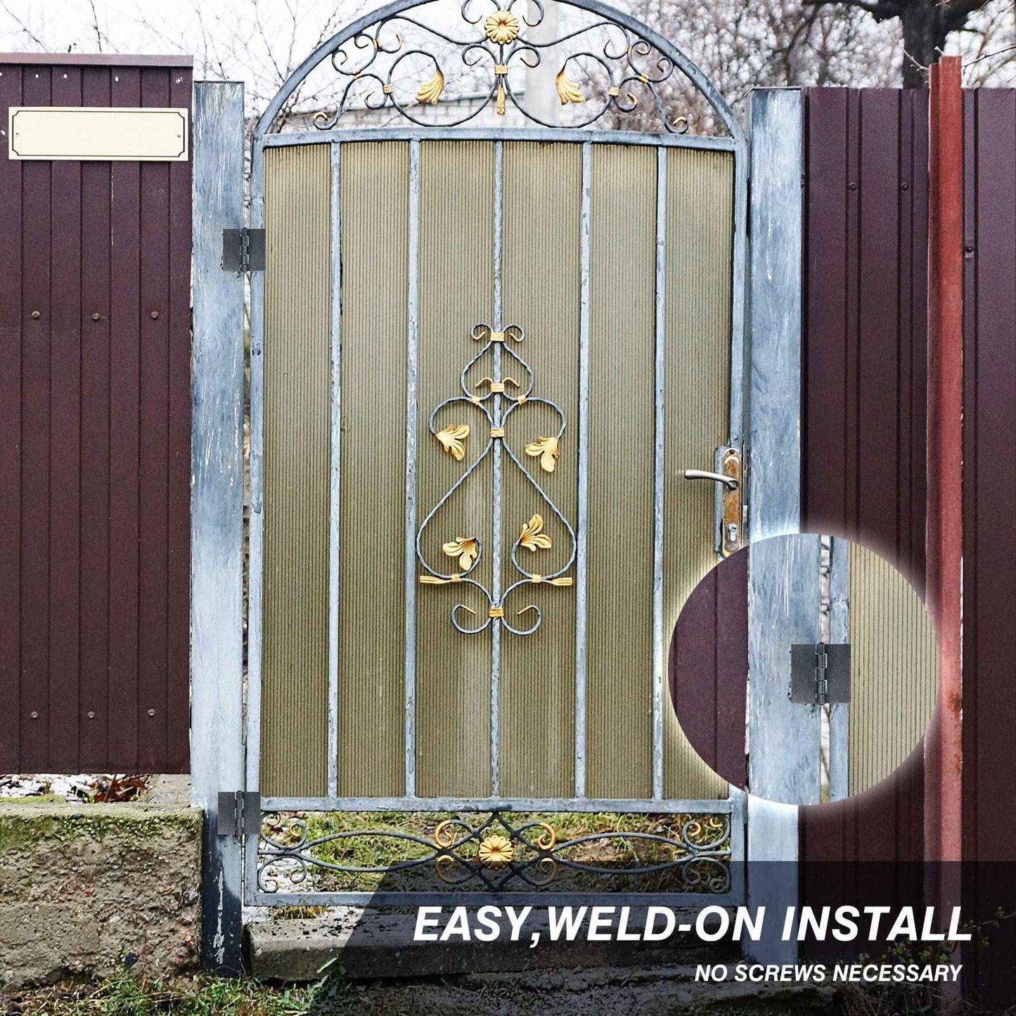 3 Heavy Duty Weldable Hinges 12 Ga Welding Long Lasting Steel Butt Hinge Corrosion and Rust Resistant Metal Weld on Hinges for Trailer Door Gates (4 Pcs)