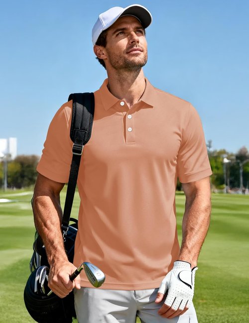 MAGCOMSEN Men's Polo Shirt - Quick Dry Short Sleeve Golf T-Shirt for Casual Outdoor Performance