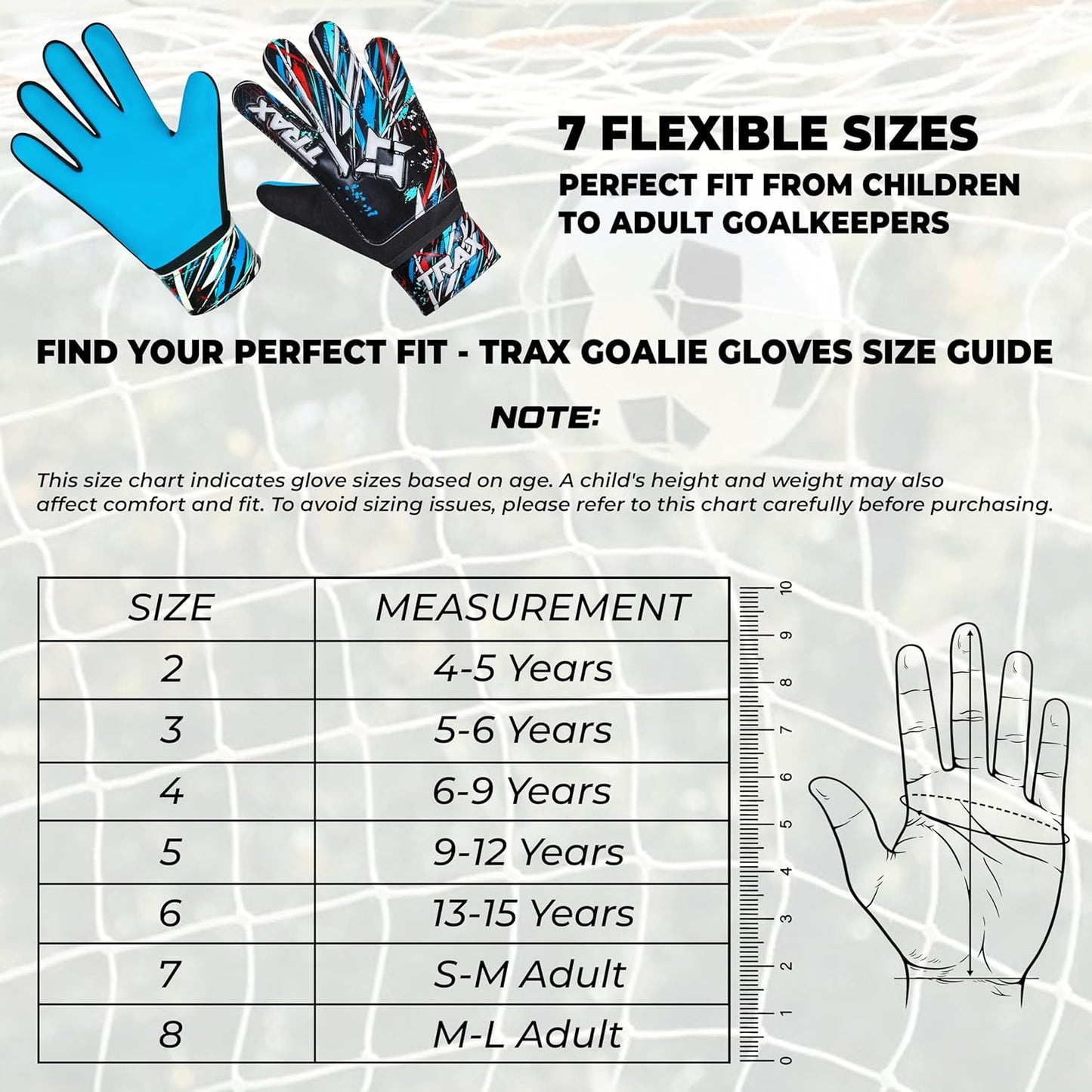Skiennix Soccer Goalie Gloves - Youth & Adult Football Goalkeeper Gloves with 4mm Latex Grip & Wrist Protection